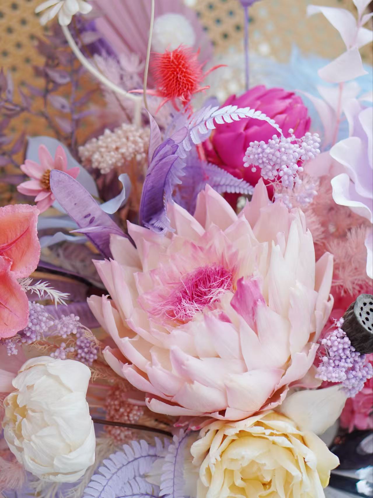 Pink Mist Rain Preserved Flower (PF 11)