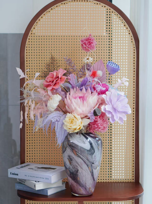 Pink Mist Rain Preserved Flower (PF 11)