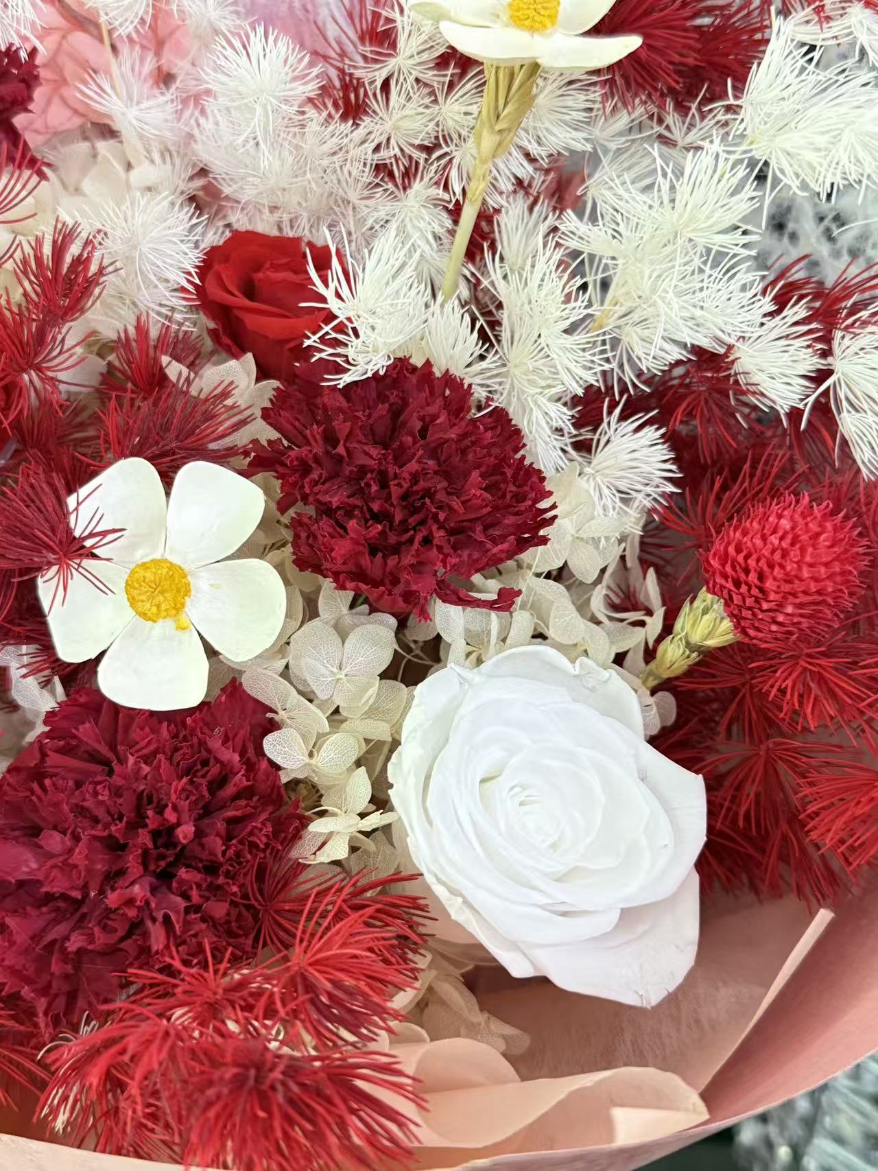 Red Carnation Preserved Flowers