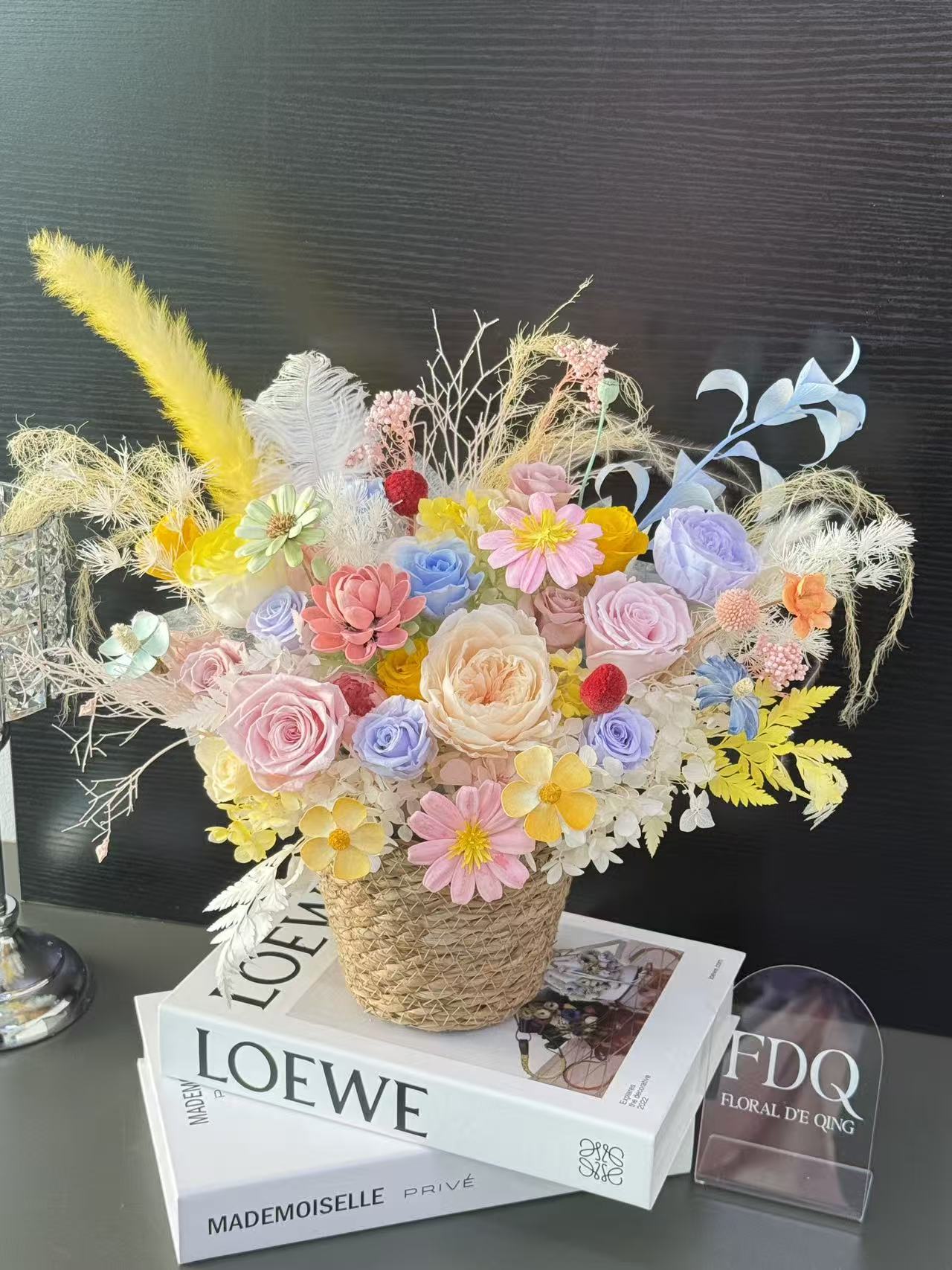 Preserved Flower Basket