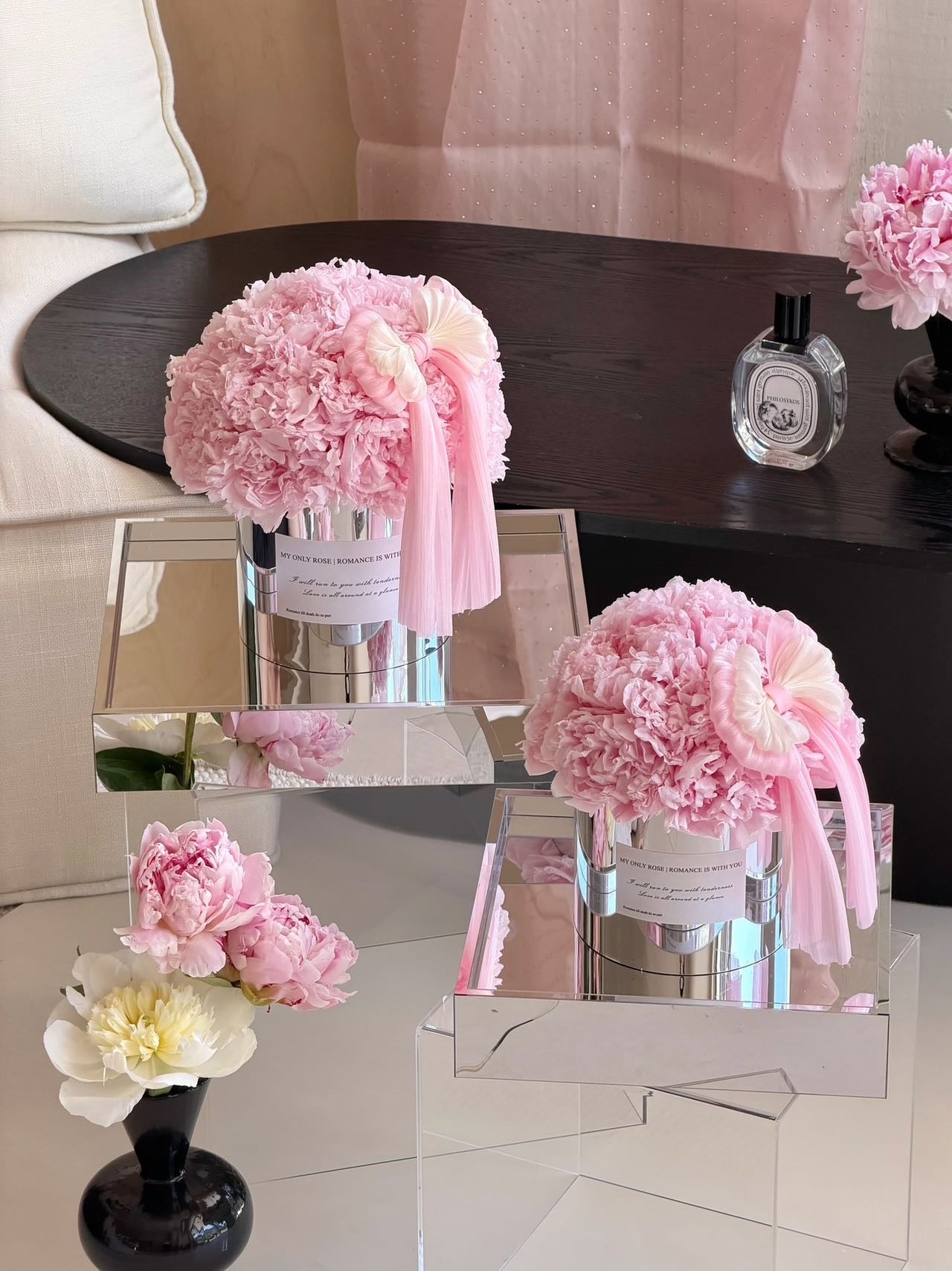 Preserved Peony Bucket Bouquet