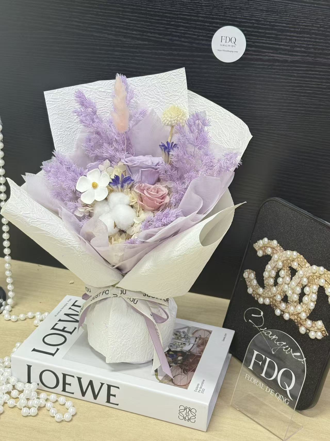 Purple White Little Preserved Flowers