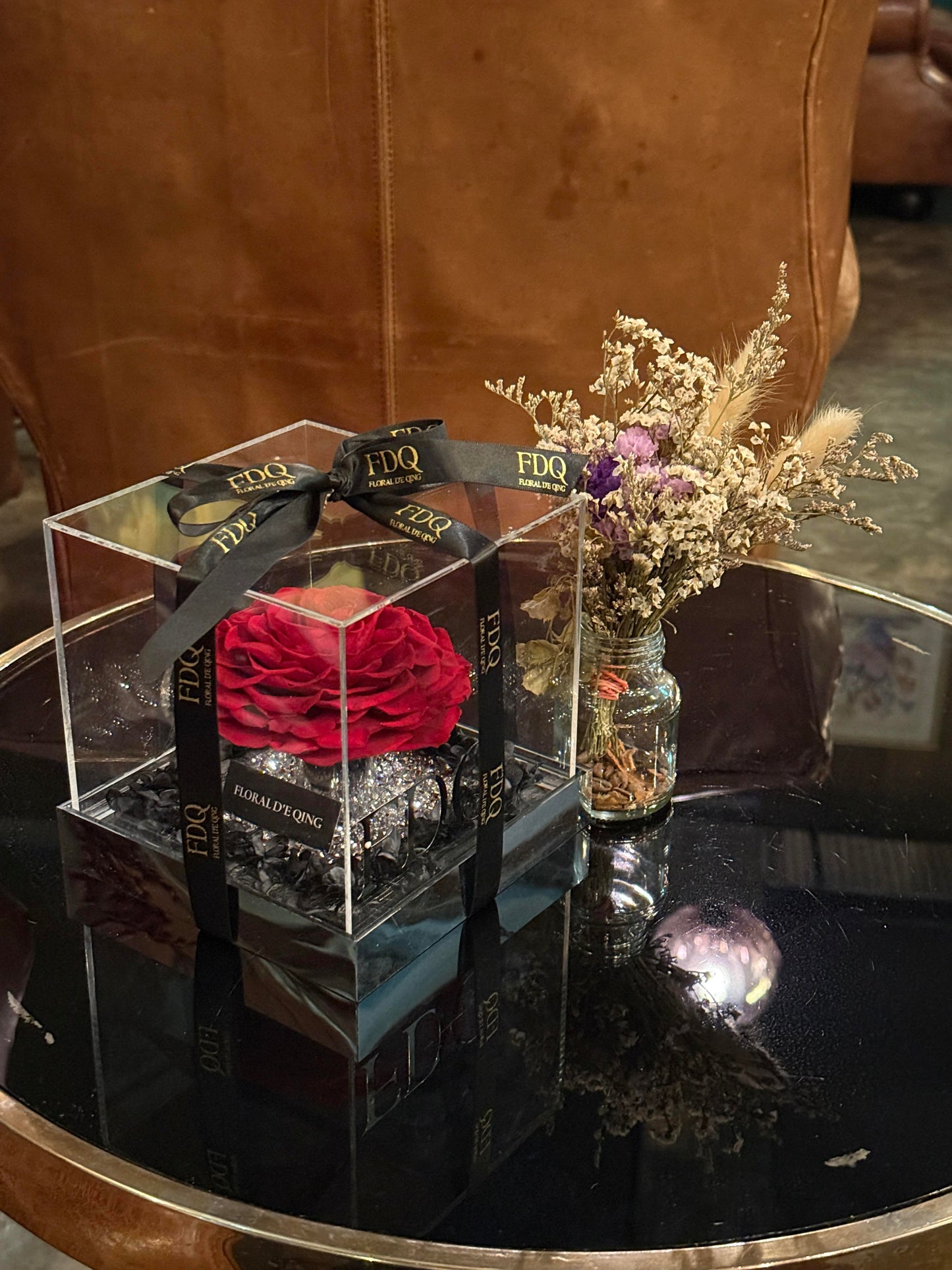 FDQ – Single Preserved Rose Acrylic Box
