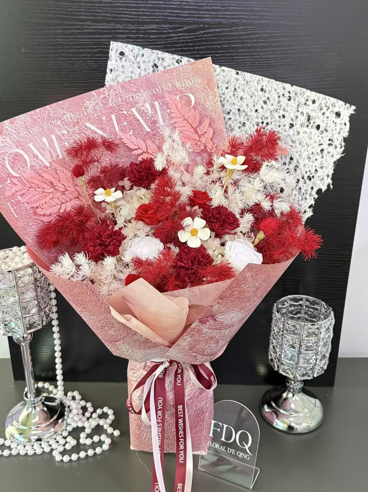 Red Carnation Preserved Flowers