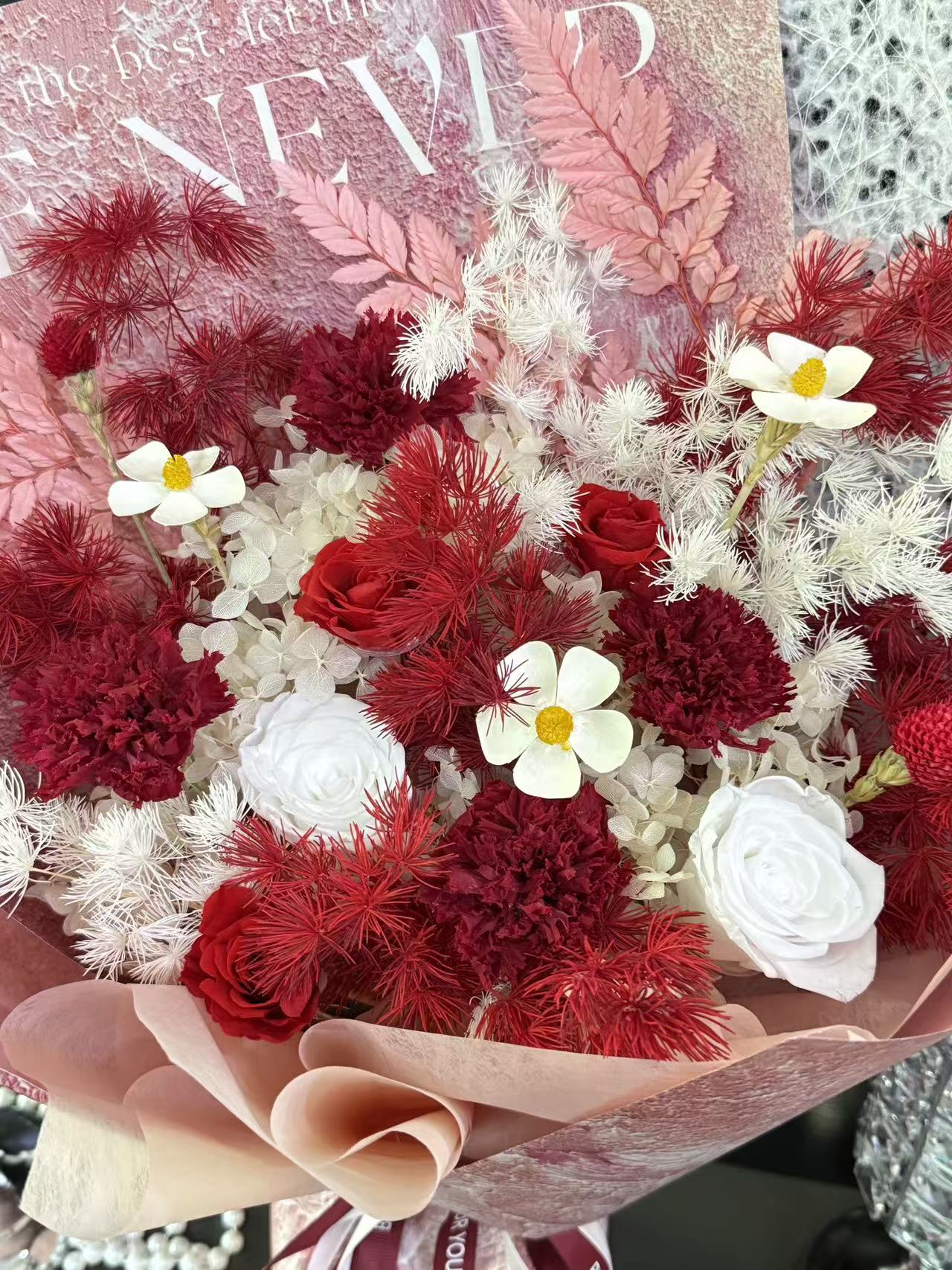 Red Carnation Preserved Flowers