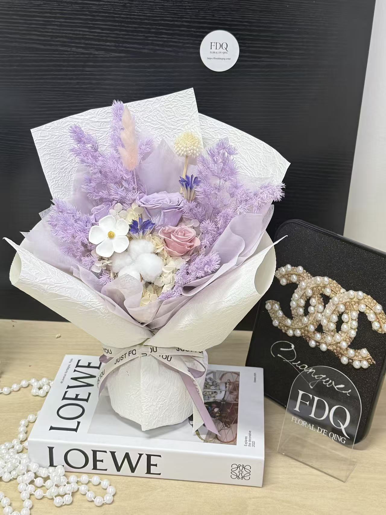 Purple White Little Preserved Flowers