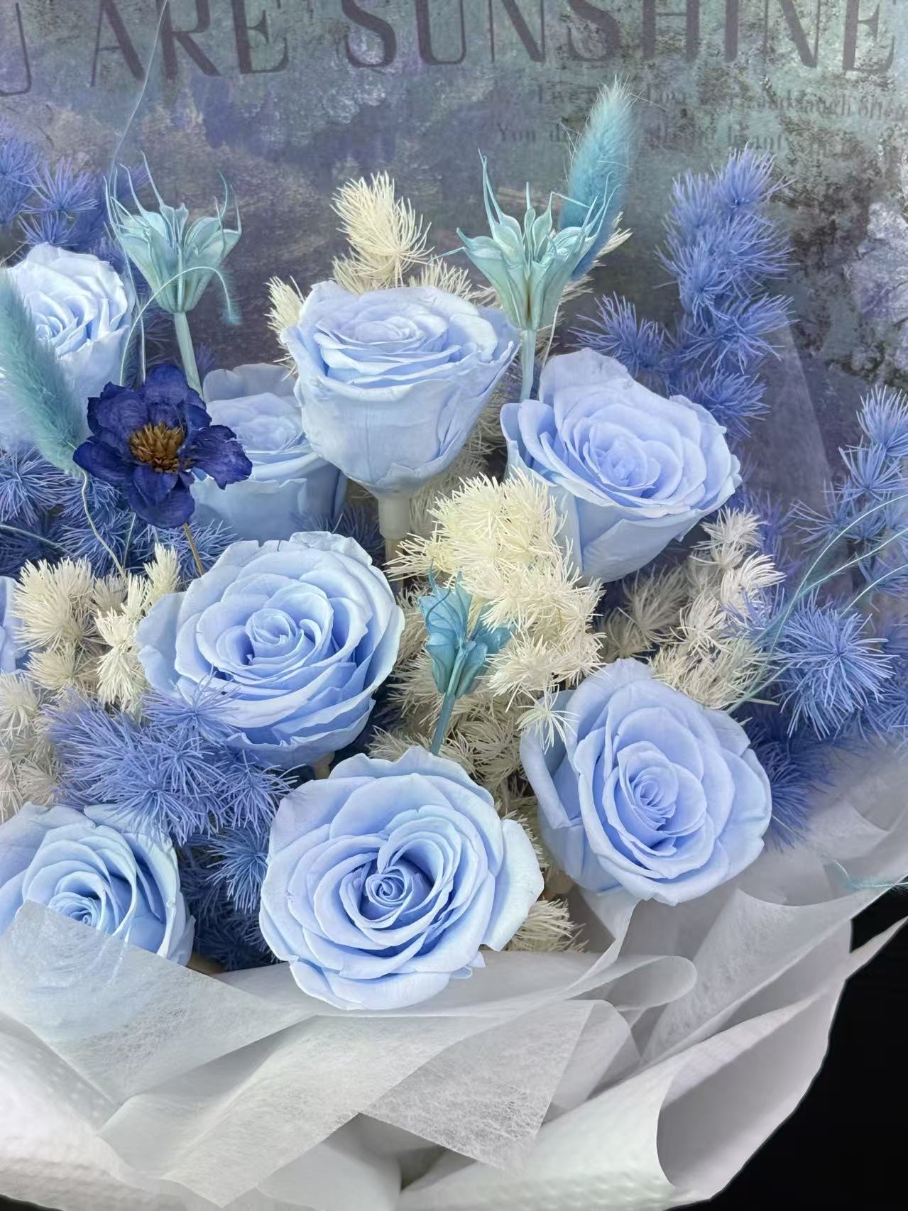 Blue series Preserved Flower Bouquet