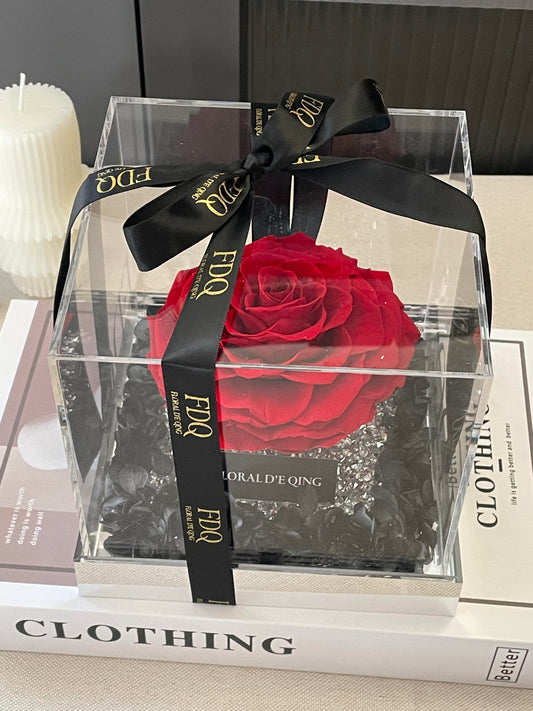 FDQ – Single Preserved Rose Acrylic Box