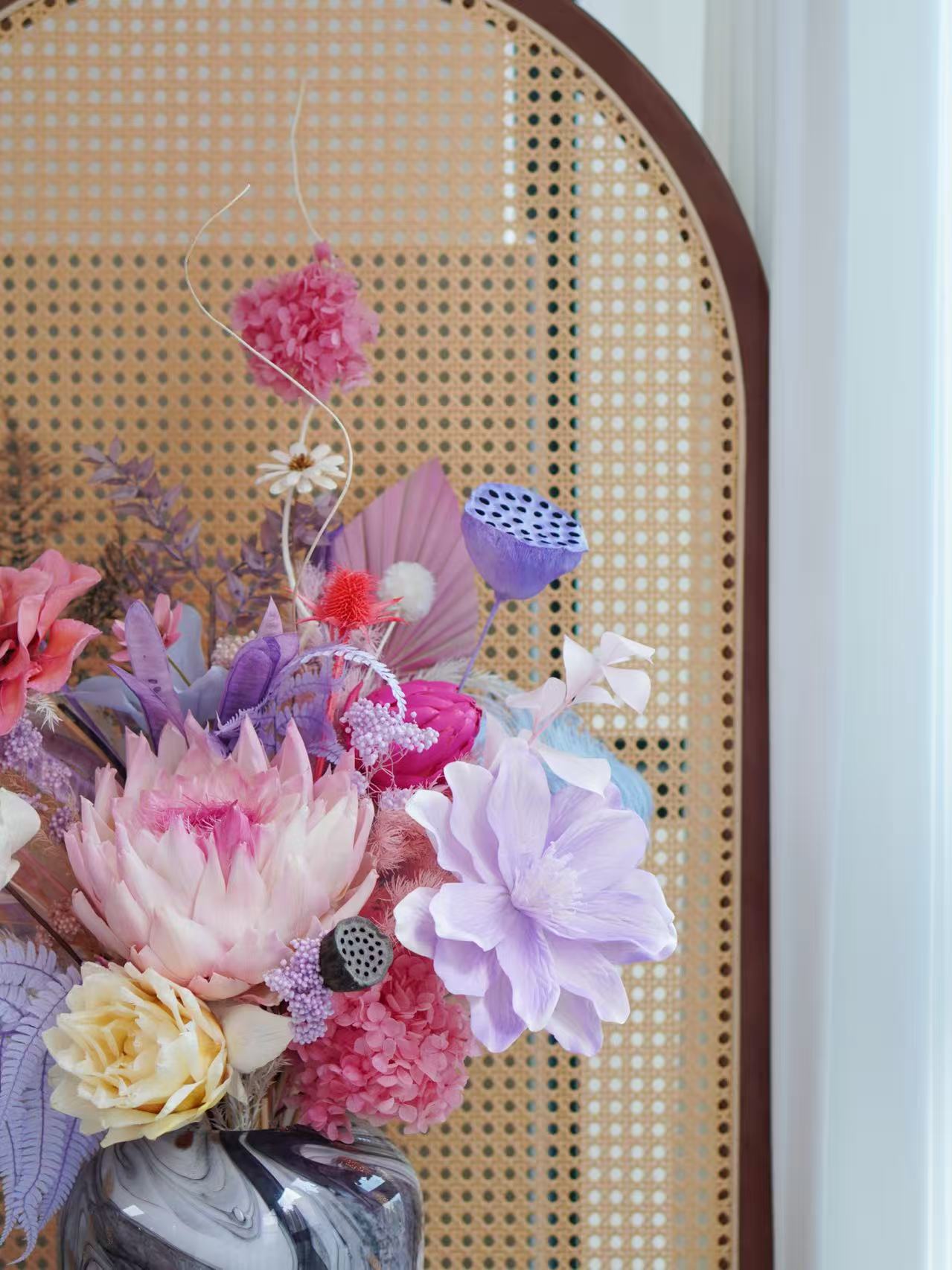 Pink Mist Rain Preserved Flower (PF 11)