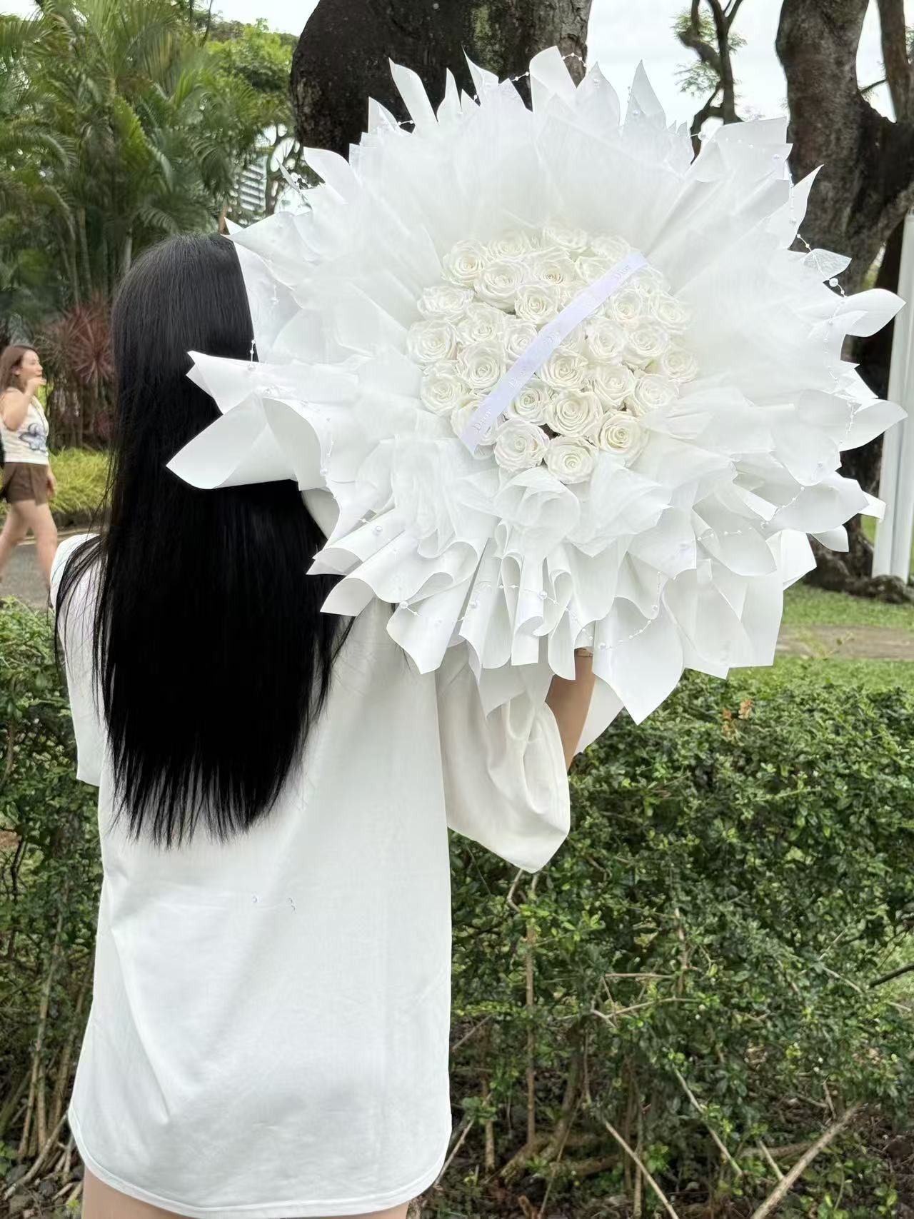 Pure Devotion – Preserved White Rose Bouquet