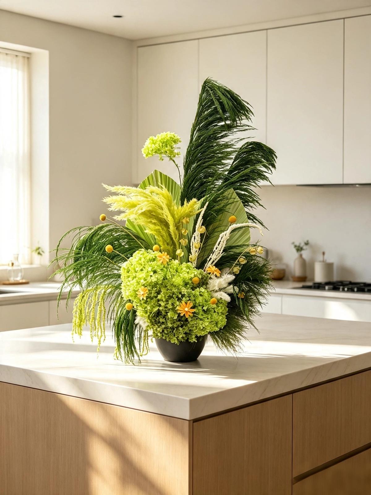 Lush Tropical Preserved Flower Arrangement (PF 55)