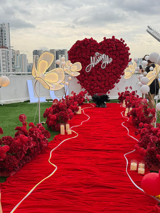 Red Rose Heart Proposal Decoration (FD 04)