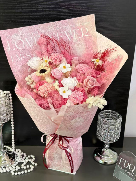Pink Carnation Preserved Flowers