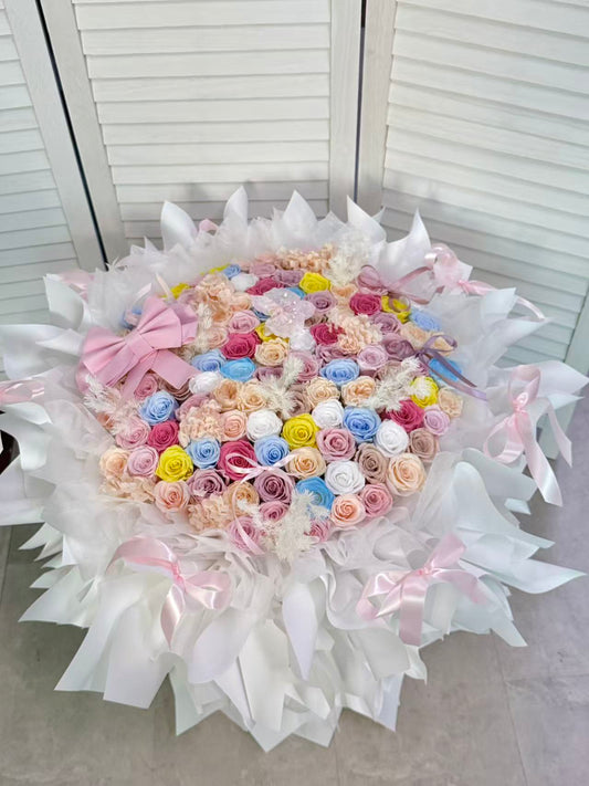 105 stalks Dopamine Preserved Flower Bouquet